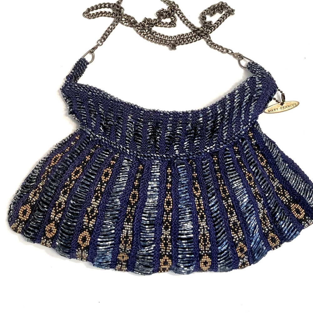 Spring Sale 🌼 Mary Frances art deco vintage hand beaded handbag crossbody purse
